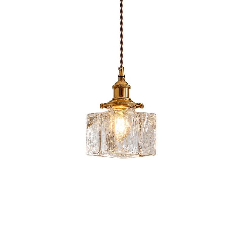 Zeitlose Vintage Glas Pendelleuchte