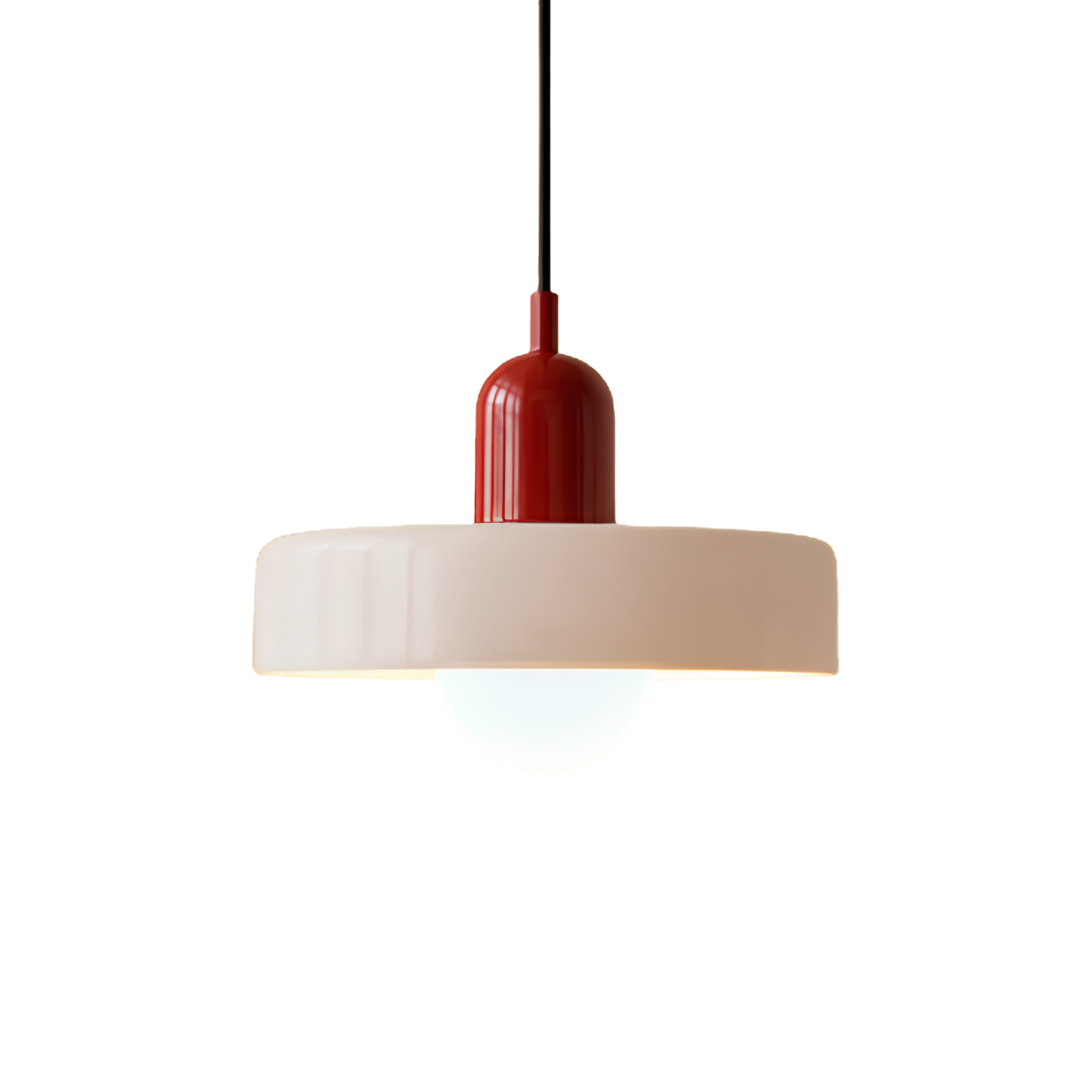 Bauhaus Farbglas Pendelleuchte