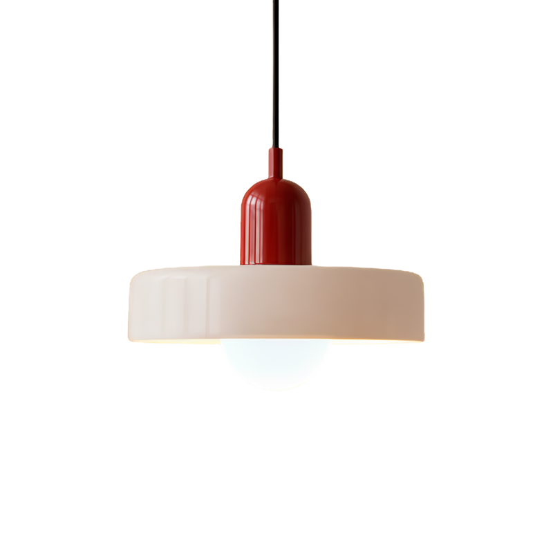 Bauhaus Farbglas Pendelleuchte