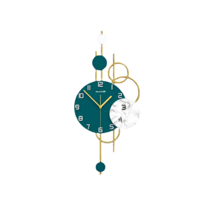 Metall Wanduhr mit 7 Kreisen