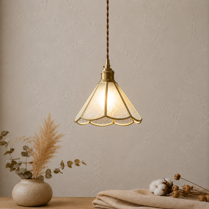 Vintage Farbglas LED Pendelleuchte