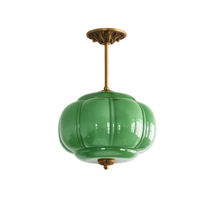 Eldio Grünglas Semi Flush Deckenleuchte