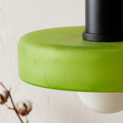 Bauhaus Farbglas Pendelleuchte