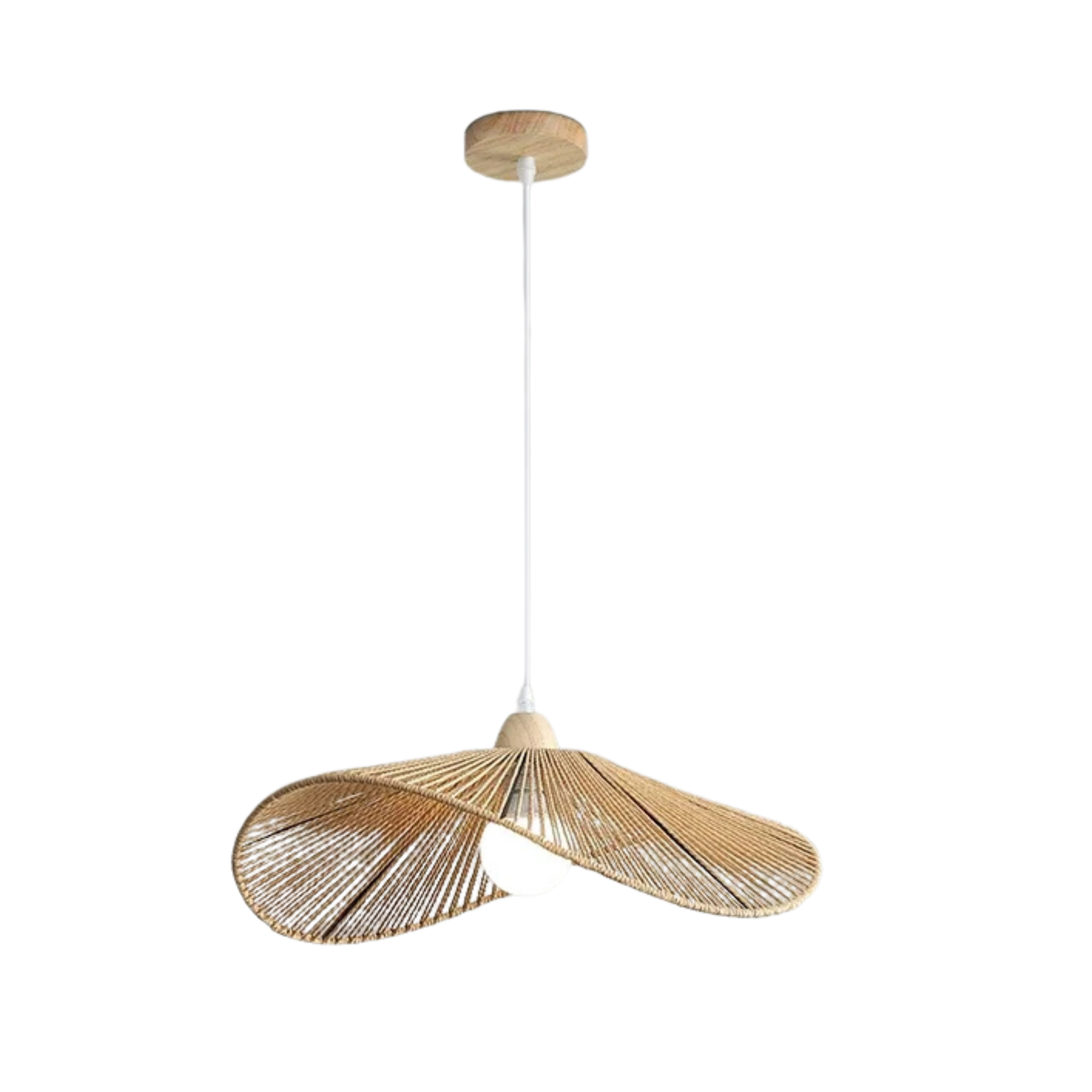 Nordische Wabi Sabi Rattan Pendelleuchte