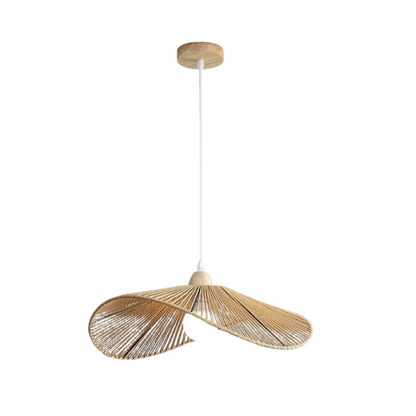 Nordische Wabi Sabi Rattan Pendelleuchte