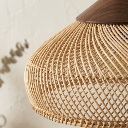 Vintage Rattan Deckenleuchte
