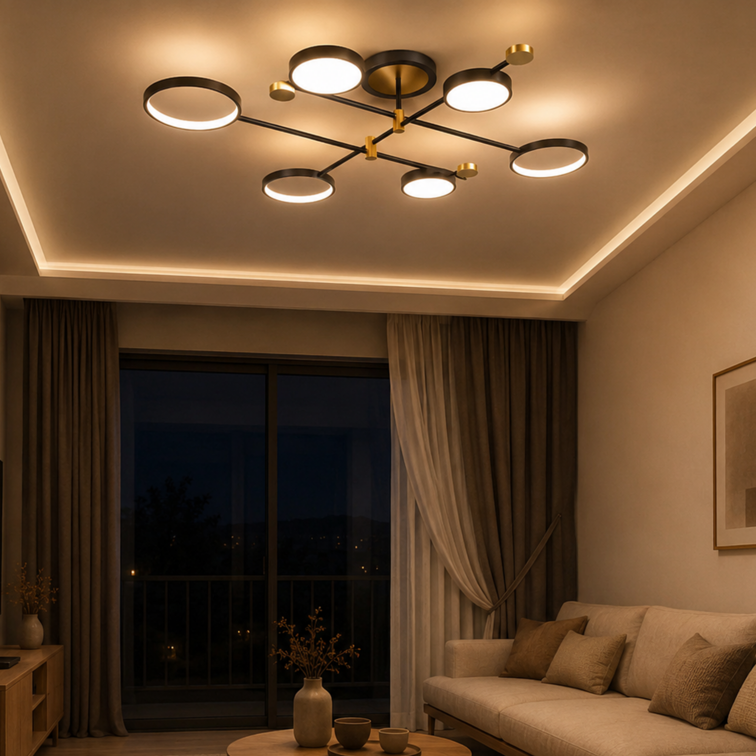 Nordische LED Ring Deckenleuchte