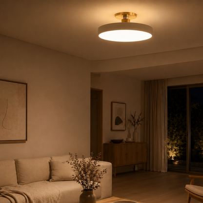 Runde Nordische Semi Flush Deckenleuchte