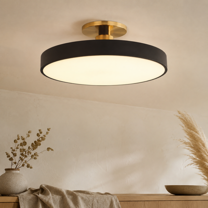 Runde Nordische Semi Flush Deckenleuchte