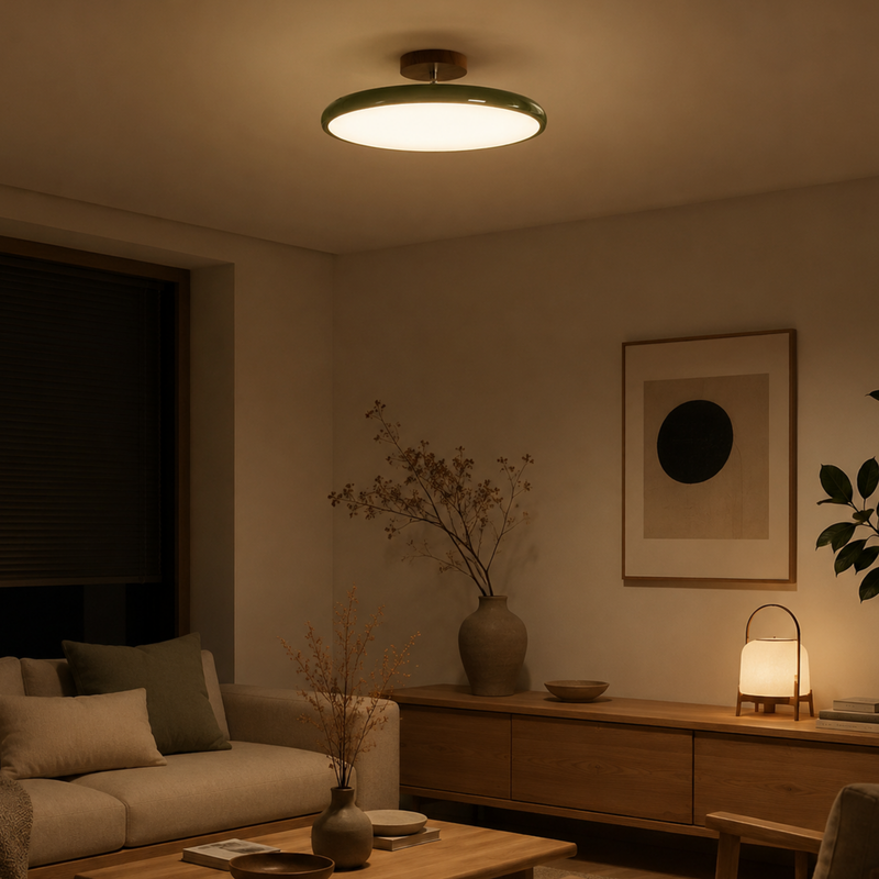 Runde Retro LED Vintage Deckenleuchte