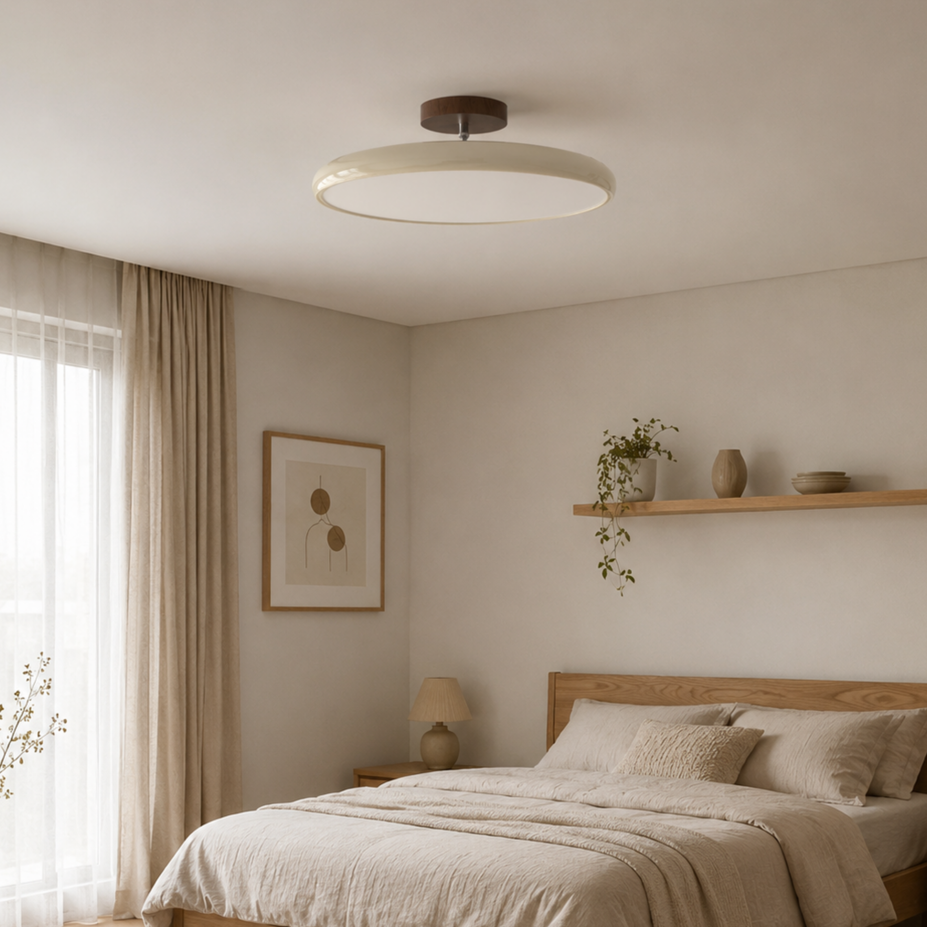 Runde Retro LED Vintage Deckenleuchte