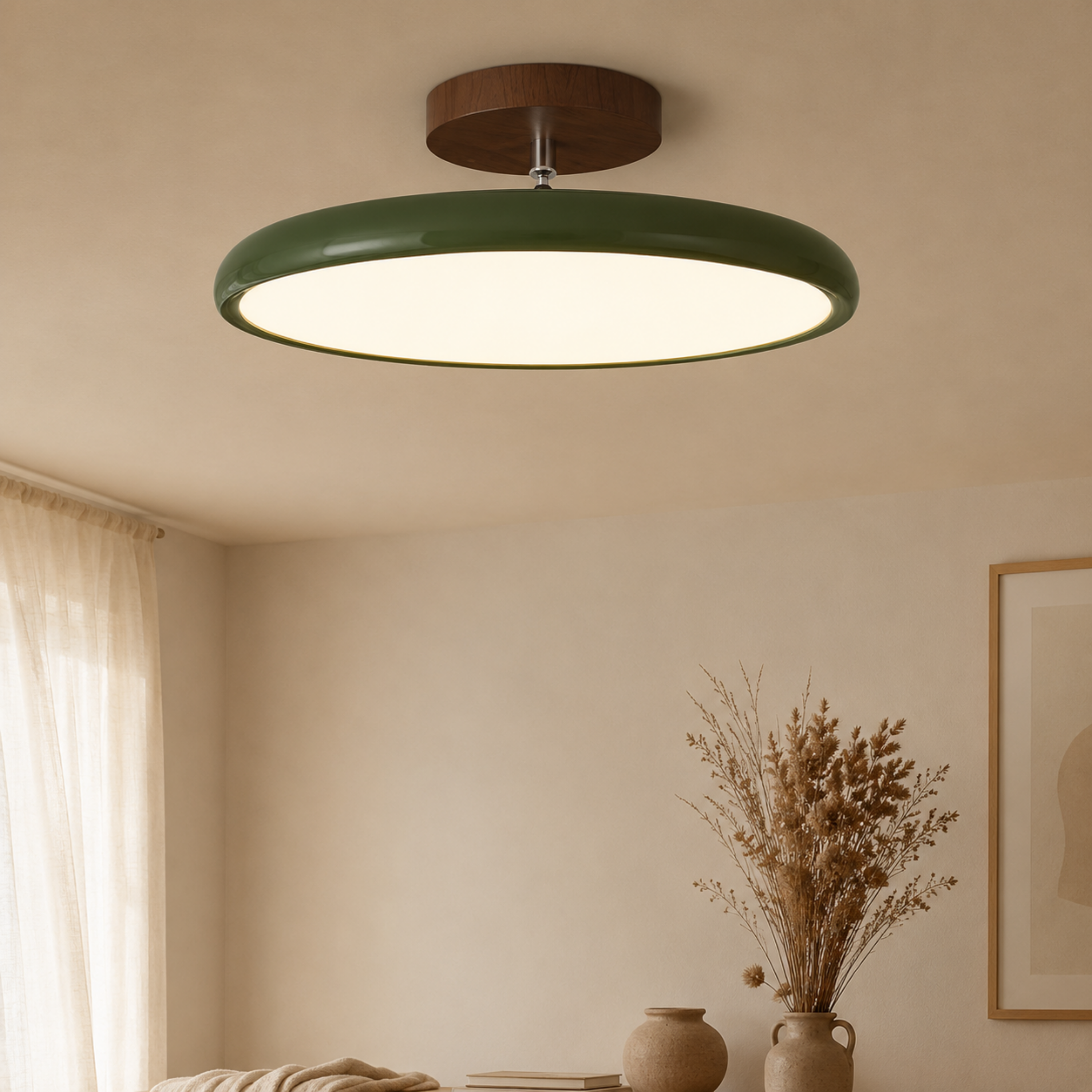 Runde Retro LED Vintage Deckenleuchte