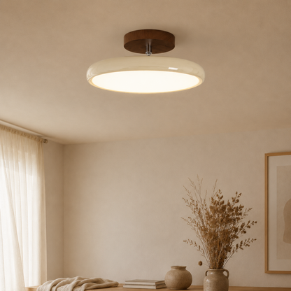 Runde Retro LED Vintage Deckenleuchte