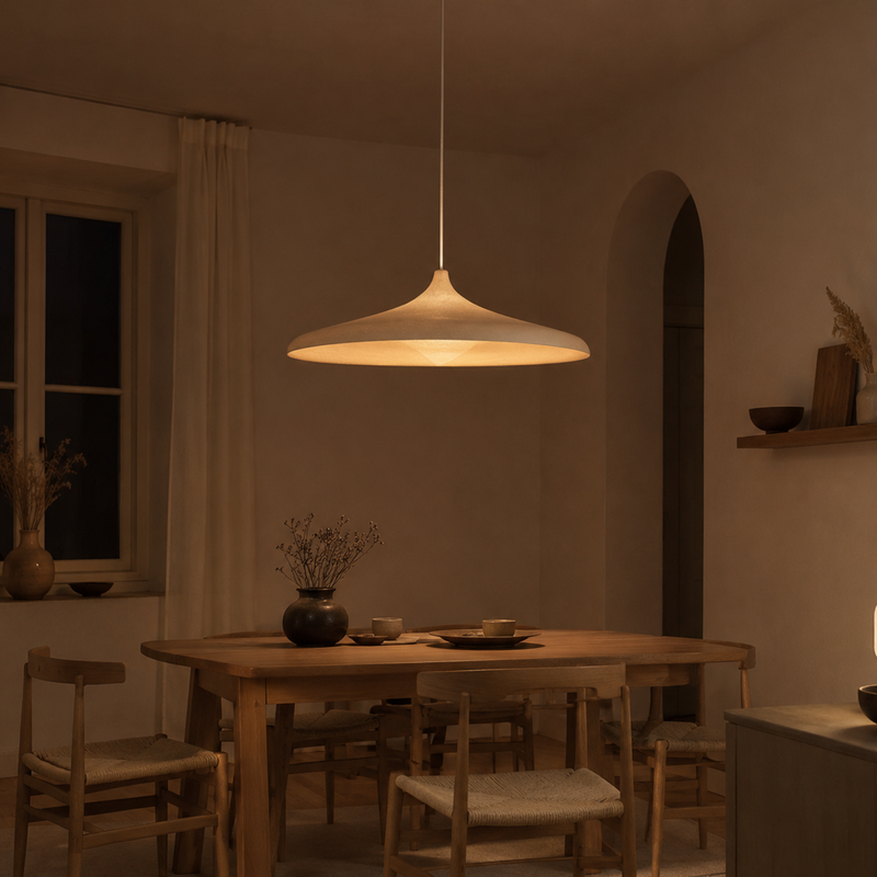 Japanische Wabi-Sabi Papier LED Pendelleuchte