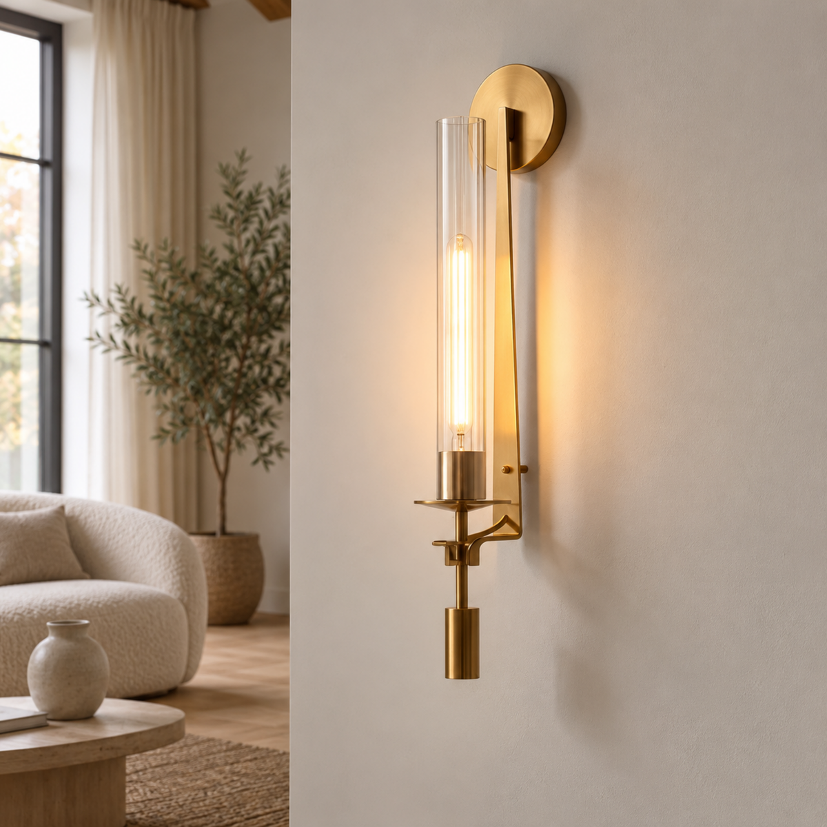 Elegante Moderne LED-Glaswandleuchte