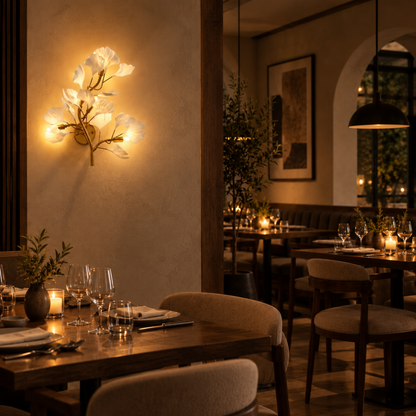 Elegante Luxuriöse LED-Blattdesign-Wandleuchte