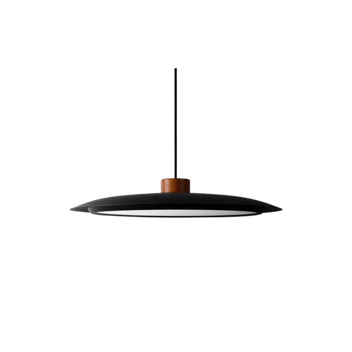 Moderne Runde Dimm­bare LED-Holzpendelleuchte