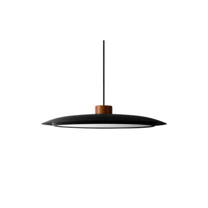Moderne Runde Dimm­bare LED-Holzpendelleuchte