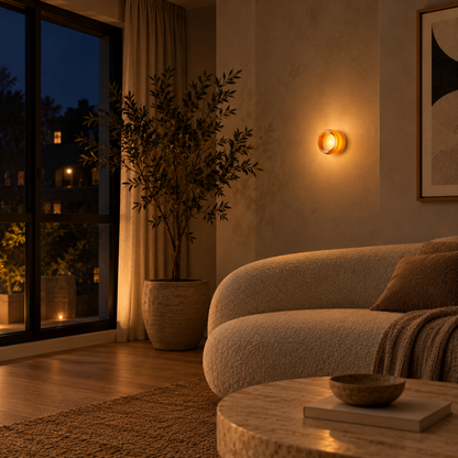 Elegante Runde Dimple LED Wandleuchte