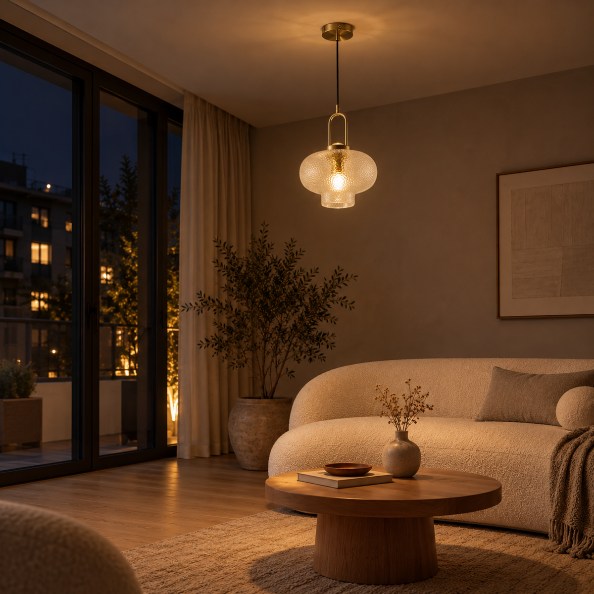 Nordische Minimalistische Glas LED Pendelleuchte