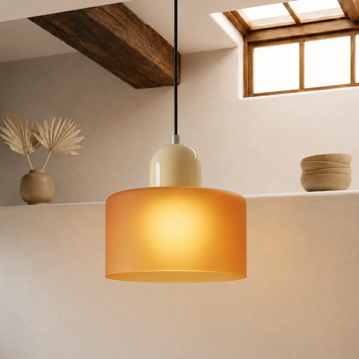 Pendelleuchte mit erweitertem Halo Design