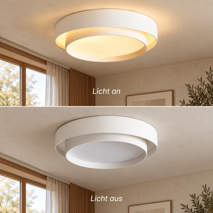 Asymmetrische LED Deckenleuchte mit Ringdesign