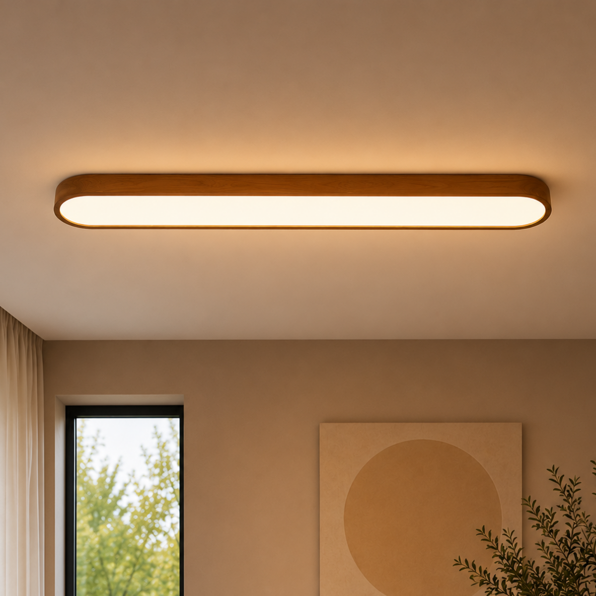 Moderne Ovale Lineare LED-Deckenleuchte