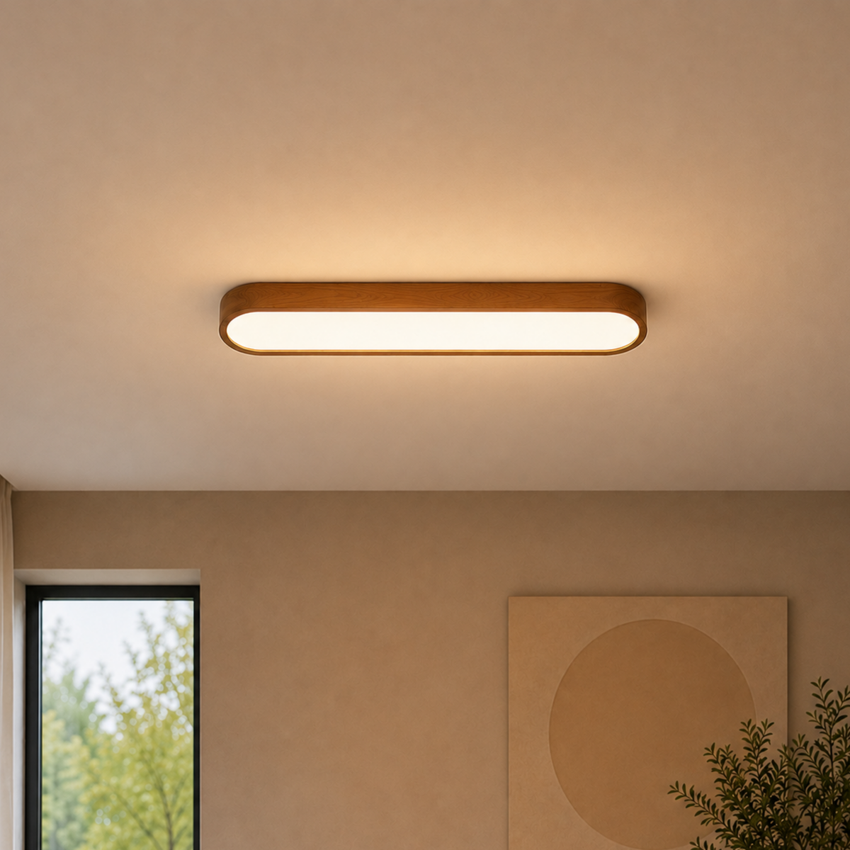Moderne Ovale Lineare LED-Deckenleuchte