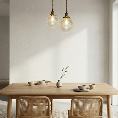 Nordische Retro LED Kristallglas Pendelleuchte