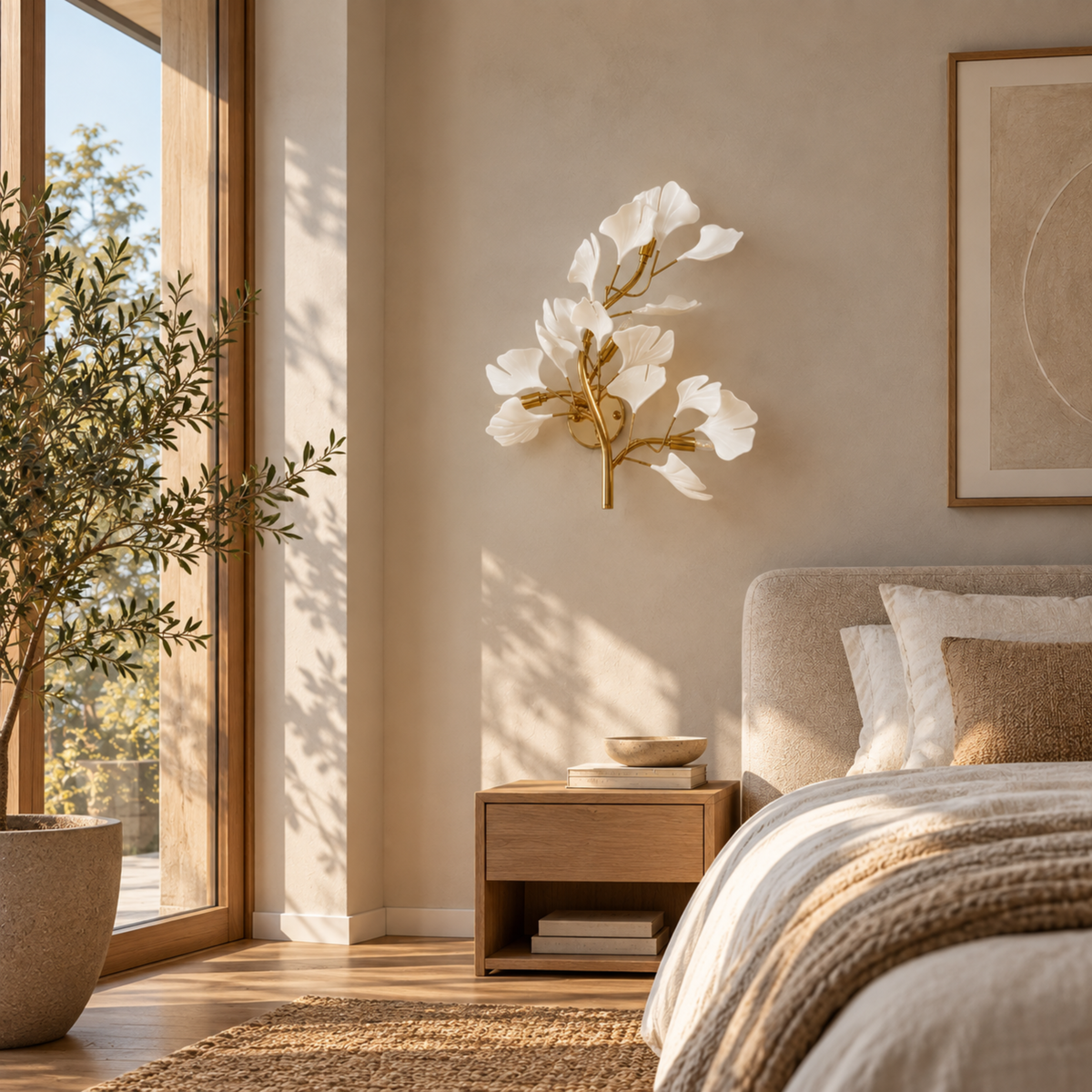 Elegante Luxuriöse LED-Blattdesign-Wandleuchte