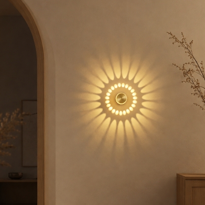 Kreisförmige Aluminium LED Wandlichter