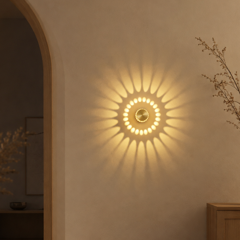 Kreisförmige Aluminium LED Wandlichter