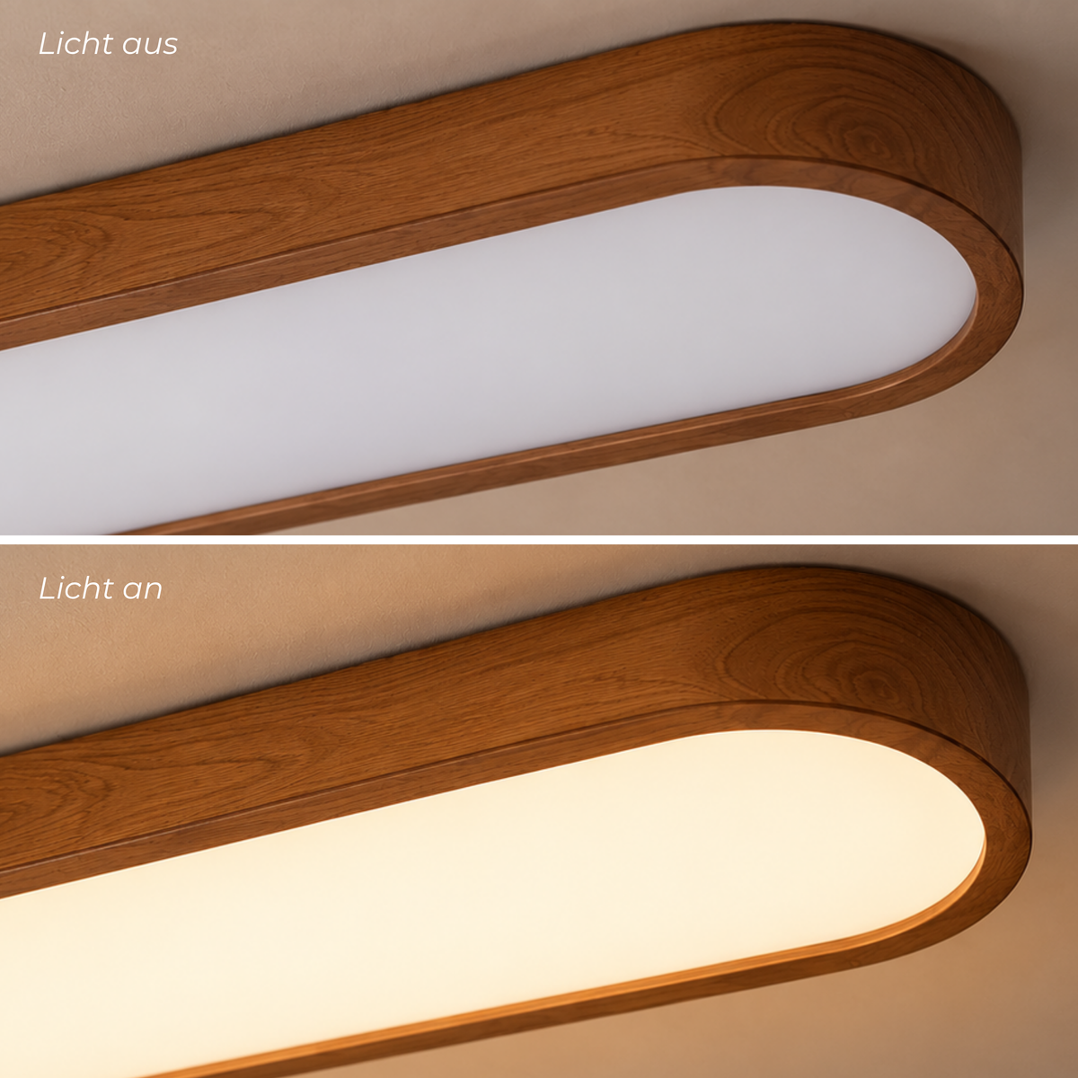 Moderne Ovale Lineare LED-Deckenleuchte