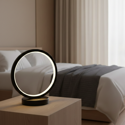 Schlichte Runde LED Tischlampe