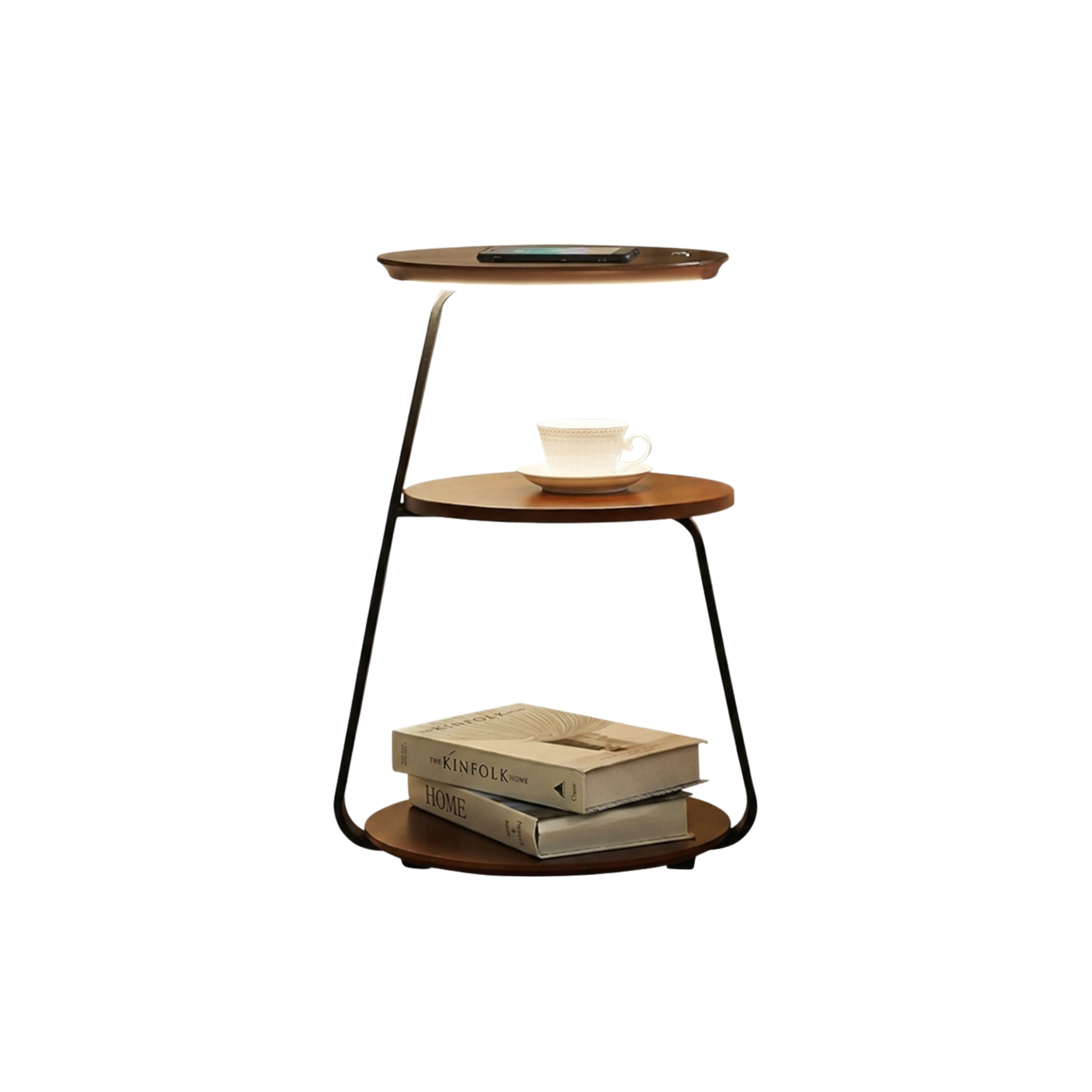 Moderner Tisch mit Lampe