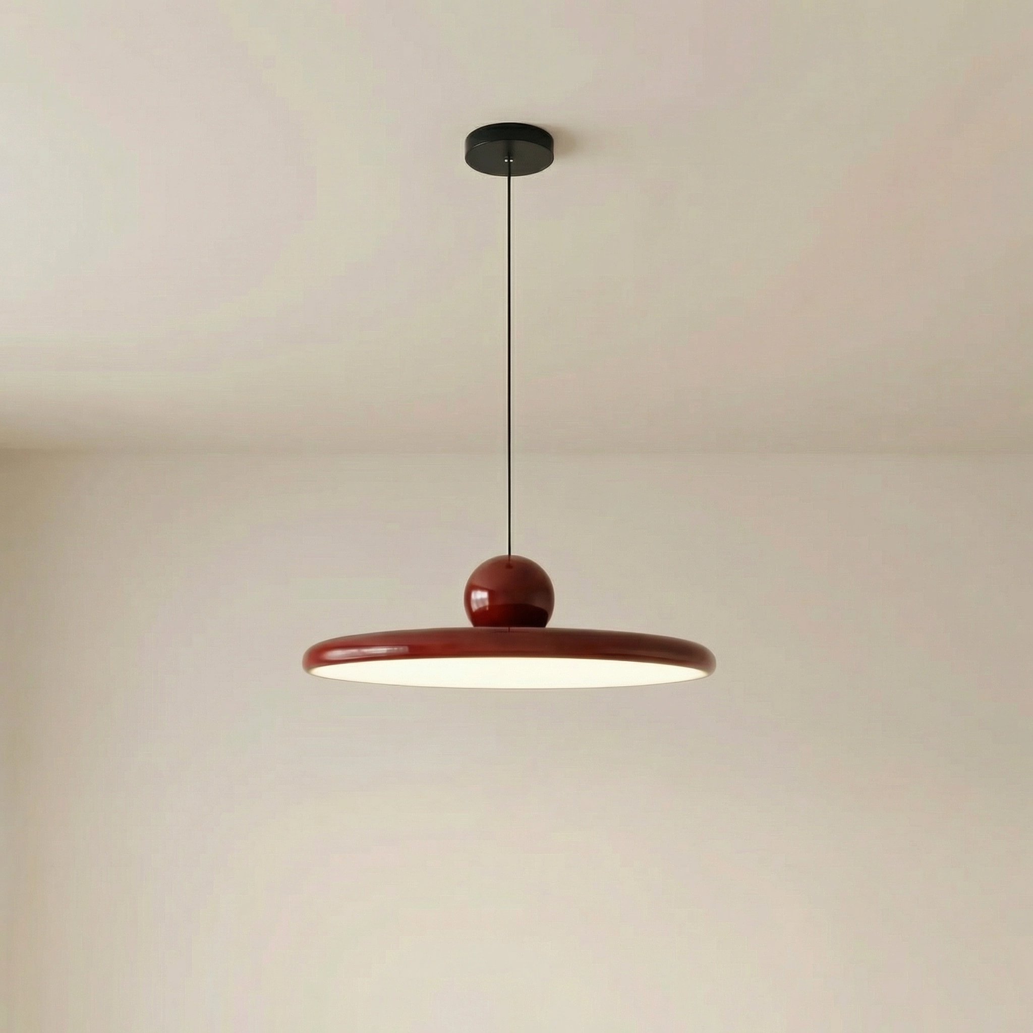 Glas Pendelleuchte im Bauhaus Stil