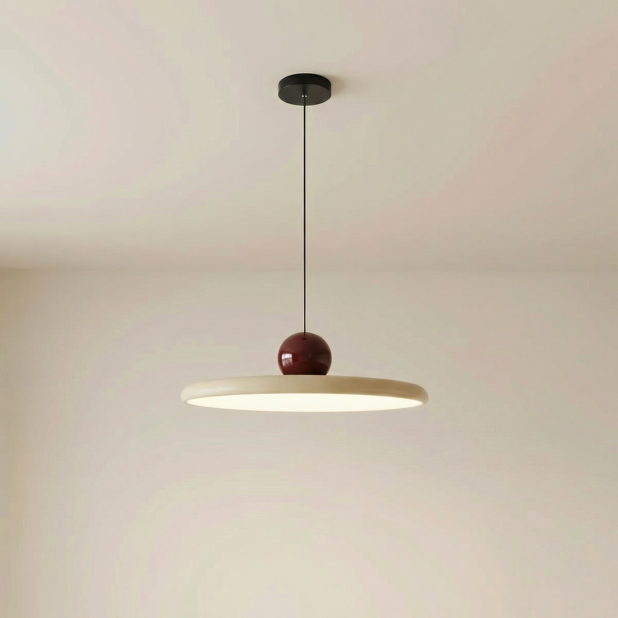 Glas Pendelleuchte im Bauhaus Stil